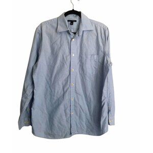 BANANA REPUBLIC- MENS BLUE LONG SLEEVE BUTTON DOWN COTTON SHIRT SIZE MEDIUM